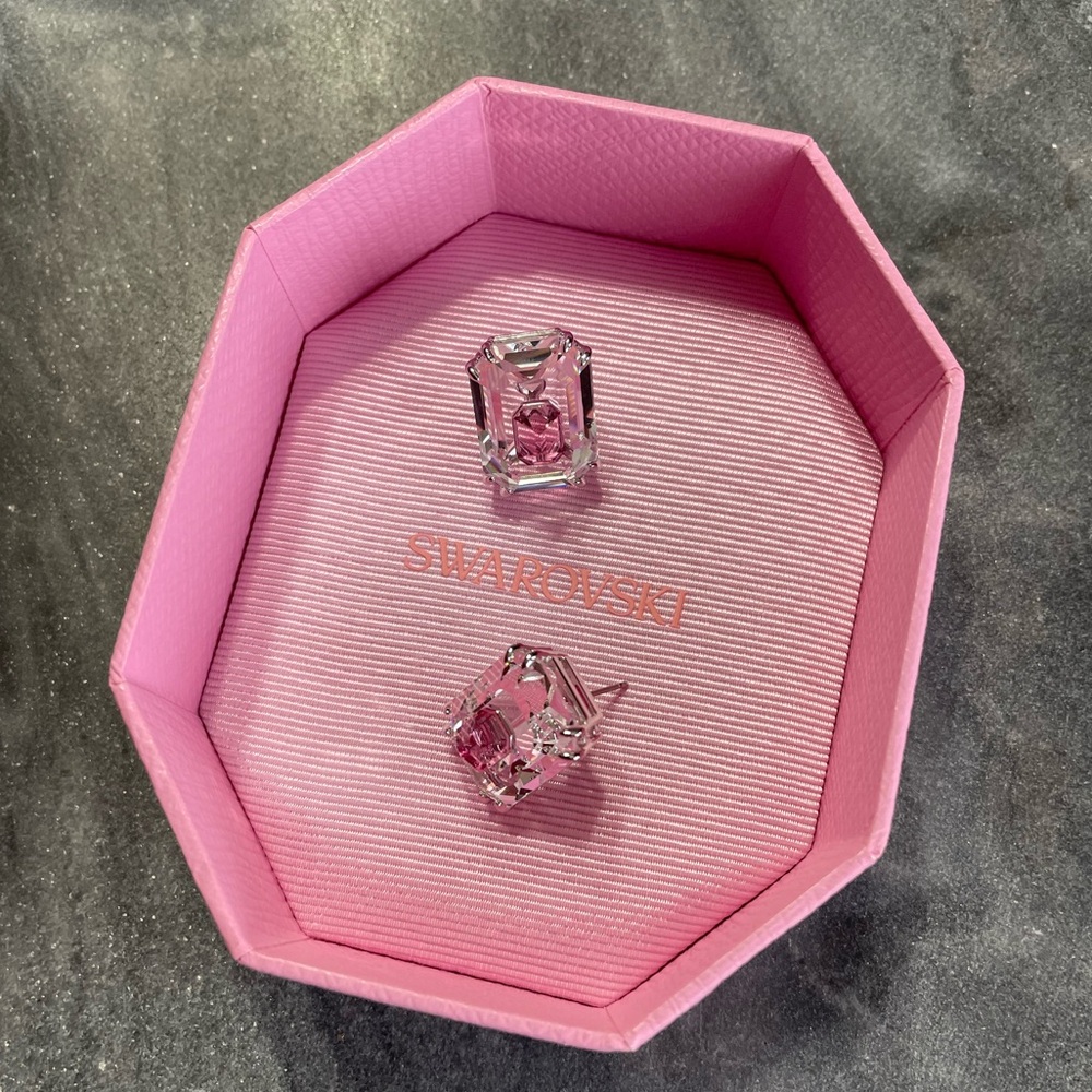 Swarovski Pink Crystal Earrings